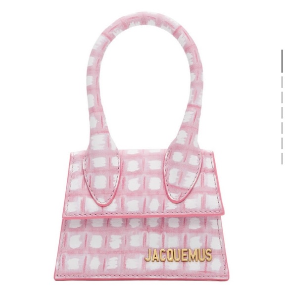 Jacquemus Pink Check 'Le Chiquito' Clutch Bag - Picture 1 of 8